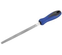 Lima triangolare da 150 mm in bimateriale, ideale per affilare, modellare e levigare superfici nei lavori di lavorazione del legno e metallurgia.