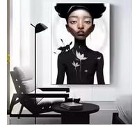 LIMAIDUO Prosperità - Un futuro interiore Dipinto Calligrafia Tela Poster Arte murale Interni Corridoio Decorazione per la casa Vacanza (60x90cm/Senza cornice)