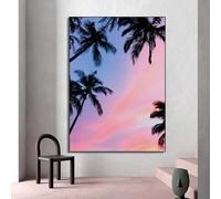 LIMAIDUO Stampa su tela, arte murale, paesaggio marino nordico, poster moderno, cielo blu, mare, spiaggia, vista sull'oceano, immagini, arredamento per la casa, 40x60 cm, senza cornice