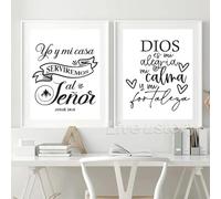 LIMAIDUO Stampe di poster famosi, poster con citazioni religiose, arte murale su tela, decorazione 50x70cmx2 senza cornice