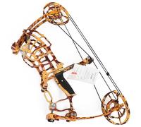 limaity Kit da tiro con Arco Composto a Doppio Uso, con Forza di trazione Regolabile da 40 a 60 libbre, Arco Composto ad ASSE Corto, Disponibile per manopola Destra o Sinistra (0nly Bow-ghiallo Camo)