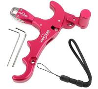limaity Rilascio per Arco Compound 4 Dita Ausilio per Il Rilascio con Il Pollice Sensibilità Regolabile Rilascio per Arco Compound per tiro con L'Arco (Magenta