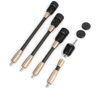 limaity Stabilizzatore per Arco Compound 6/8/10/12 Pollici Barra di Bilanciamento in Fibra di Carbonio 3k Sistema di Smorzamento in Gomma E Pesi (12 Pollici, Champagne)