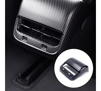 LIMBQS Copertura per Prese d'Aria CA in Fibra di Carbonio per Tesla Model 3 e Model Y, per Console Centrale Posteriore per Accessori Tesla (Carbone Opaco)
