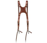 L'imbracatura per doppia fotocamera Hantler Cognac / Argento antico, Regular