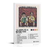 Lime Cordiale 14 Steps to A Better YouCanvas Poster per camera da letto, decorazione artistica da parete, poster con stampa artistica da parete, stampa retrò, decorazione per casa e camera da letto