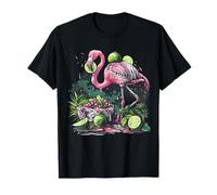 Lime Flamingo Acquerello Opera D'arte Animale Stampa Flamingo Amante Maglietta