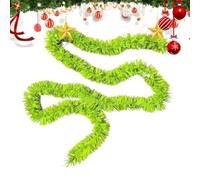 Lime Green Christmas Garland With LED Lights Artificial Holiday Decorations