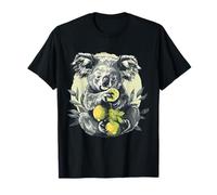 Lime Koala Bear Stampa Animale Acquerello Opera D'arte Lime Fruit Maglietta