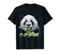 Lime Panda Bear Acquerello Opera D'arte Lime Frutta Stampa Animale Maglietta
