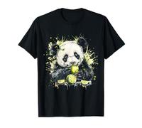 Lime Panda Bear Acquerello Stampa Animale Opera D'arte Lime Fruit Maglietta