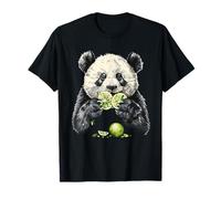 Lime Panda Orso Stampa Animale Acquerello Opera D'arte Lime Frutta Maglietta