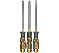 Lime raspe per acciaio ferro e metalli 3 pz. da 200 mm. T 12 professionali INGCO