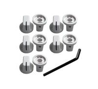 (lime white) 10Pcs Electric Guitar Potentiometer Control Knobs Effect Pedal Knobs 6.35mm Shafts for Effect Pedals and Amplifier lime white