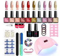 Limegirl Kit Smalto Gel Semi-Permanente Da 8 Ml Con Lampada UV USB Soak off Base