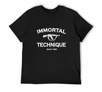 Limeiren ADU Immortal Technique Tee Army Vintage Machine Words Gift Unisex 100% Cotton Short-Sleeve T-Shirts Black L