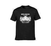 Limeiren Because I Am The Dungeon Master Thats Why - D&D Board Gamer Unisex 100% Cotton Short-Sleeve T-Shirts Black S