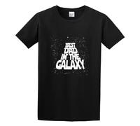 Limeiren Best Dad in Galaxy Top Unisex 100% Cotton Short-Sleeve T-Shirts Black M