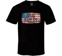 Limeiren Brad Paisley American Pride Country Music Concert Fan Unisex 100% Cotton Short-Sleeve T-Shirts Black S