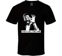 Limeiren Eddie Murphy Party all The Time 80S Beverly Hills Cop Parody Unisex 100% Cotton Short-Sleeve T-Shirts Black M