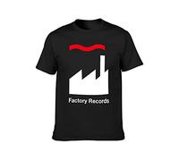 Limeiren Factory Records Retro Record Label Music Happy Mondays Unisex 100% Cotton Short-Sleeve T-Shirts Black XXL