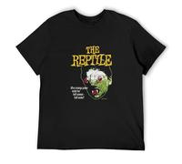Limeiren Hammer Horror The Reptile Face Unisex 100% Cotton Short-Sleeve T-Shirts Black XXXL