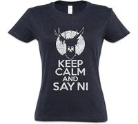 Limeiren Keep Calm And Say Ni Monty Fun Python And The Holy Knights Grail Unisex 100% Cotton Short-Sleeve T-Shirts Black XL