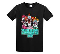 Limeiren Killer Clowns from out of Space Unisex 100% Cotton Short-Sleeve T-Shirts Black S