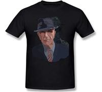 Limeiren Leonard Cohen Summer Casual Tops Unisex 100% Cotton Short-Sleeve T-Shirts Black L