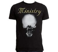 Limeiren Ministry Band Mind Skull Heavy Metal Shirt Unisex 100% Cotton Short-Sleeve T-Shirts Black M