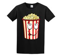Limeiren Nifty Popcorn Want To Eat Unisex 100% Cotton Short-Sleeve T-Shirts Black L