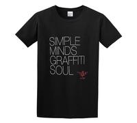Limeiren Simple Minds Graffiti Souls Unisex 100% Cotton Short-Sleeve T-Shirts Black M