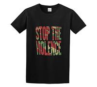 Limeiren Stop The Violence BDP Boogie Down Productions Hip Hop Unisex 100% Cotton Short-Sleeve T-Shirts Black L
