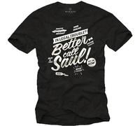 Limeiren Vgtr Cool Bathroom Better with Breaking Call Saul Men Nerd Heisenberg Unisex 100% Cotton Short-Sleeve T-Shirts Black L