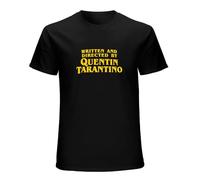 Limeiren Written And Directed By Quentin Tarantino Unisex 100% Cotton Short-Sleeve T-Shirts Black XXXL