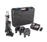 LIMEME Strumento di Pressatura per Tubi Idraulici a Batteria Portatile per Crimpatura Multistrato in Rame Pex per Impianti Idraulici, con 3 Ganasce a Pressare/2 Batterie,1series