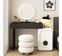 LIMENQIN Set da Toeletta per Trucco, Moderno Postazione Trucco con Specchio Illuminato, Tavolo da Toeletta con Cassetti e Sgabello, Scrivania da Trucco per Camera da Letto(Style B,70cm/27.5in)