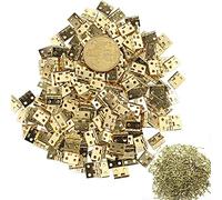 Limeo Connettori a Cerniera e Piccole Cerniere D'Epoca Ottone per Porta (Totale 50)