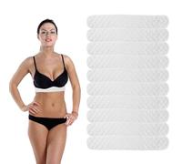 LIMEOW 10 Pezzi 44*8,3 cm Sotto Seno Assorbi Sudore Sotto Il Seno Assorbenti per Il Sudore, Lavabili e Riutilizzabili, Assorbenti per Seno Tripli Lavabili, Assorbenti per Il Seno Rettangolari, Bianchi