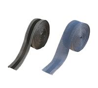 LIMEOW 2 Pezzi 10M Orlo Svelto Termoadesivo Forte, Nastro Adesivo per Tessuti, Orlo Svelto Facile da Stirare,Senza Macchina Cucire, Impermeabile, Facile da Usare, Adatto a Tutti i Tessuti (Nero e Blu)