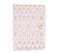 LIMEQKI Taccuino A5 Quaderno Ad Anelli, Quaderno Appunti Con Copertina in Tessuto Con Cuore E Pagine Interne Bianche per Diario, Diario Di Viaggio, Travel Journal, Lavoro, Scuola (Rosa)