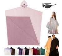 Limeremce Arcane Hoodie, Hoodie Blankets, Loose Blanket Hoodie, Batwing-Sleeve Cape Top Unisex for all Body Types(Pink)