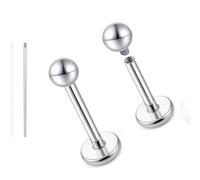 limerencia 18 G G23, piercing helix, trago, con filettatura interna, piercing ipoallergenico, piercing per orecchio, conchiglia, medusa, 18G, Titanio, Non pietra preziosa