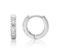 limerencia G23 Orecchini a Cerchio Anallergici per Orecchie Sensibili,Huggie Hoop Orecchini in Titanio 8 mm/10 mm/12 mm,Orecchini Argento Diamante per Donna Uomo Bambina(argento 8mm)