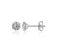 Limerencia G23 Orecchini in Puro Titanio per Uomo Donna, Orecchini Anallergici con Zirconi Cubici, Orecchini Uomo Diamante per Ragazze e Adolescenti(3mm, Butterfly Buckle)
