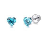 limerencia G23 Orecchini Titanio con Retro a Vite, Orecchini Anallergici Donna Uomo con Zircone Cubica Nichel Free per Orecchie Sensibili