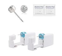 limerencia Kit per piercing all'orecchio in titanio G23, kit usa e getta con pistola per piercing all'orecchio con perno in titanio F136 di grado medico da 4 mm, zirconia cubica, kit per piercing