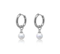 Limerencia Orecchini a Cerchio in Titanio con Ciondolo, G23 Orecchini Pendenti Medici Ipoallergenici con Perle di Zirconia Cubica per Orecchie Sensibili Gioielli di Moda da Donna