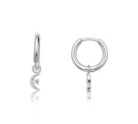 Limerencia Orecchini a Cerchio in Titanio con Ciondolo, G23 Orecchini Pendenti Medici Ipoallergenici con Perle di Zirconia Cubica per Orecchie Sensibili Gioielli di Moda da Donna