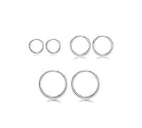 Limerencia Orecchini a Cerchio Piccoli Set per uomini e donne, 8-12 mm Ipoallergenico Titanio Orecchini Cerchio, Medico Titanio Puro Orecchini per le Orecchie Sensibili